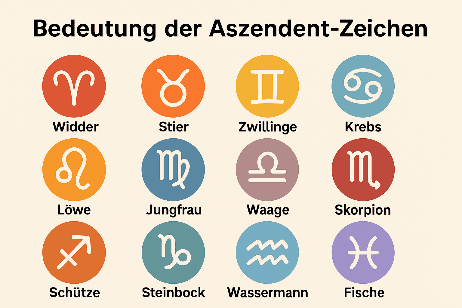 Die Bedeutung der Aszendenten-Zeichen