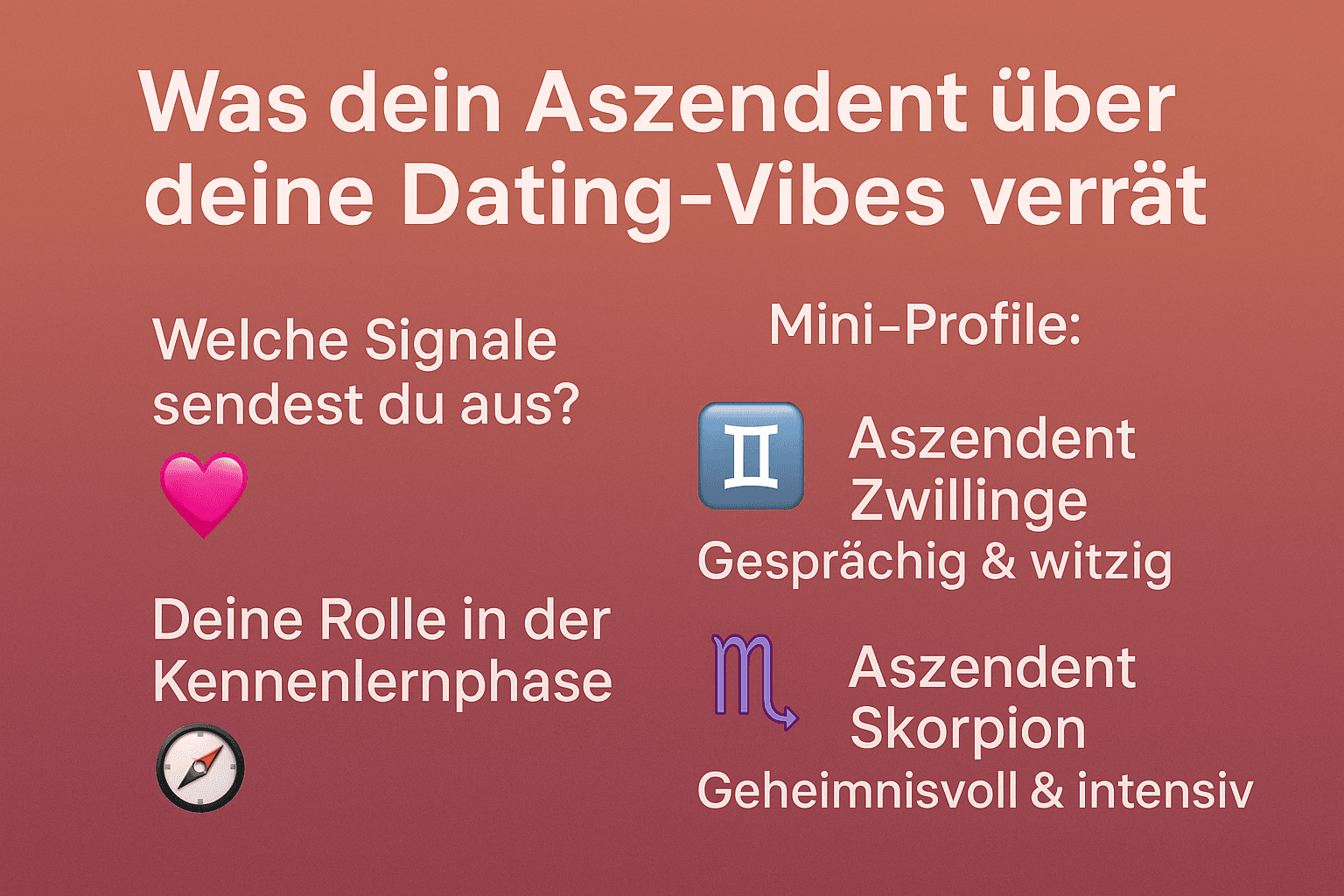 Was dein Aszendent über deine Dating-Vibes verrät