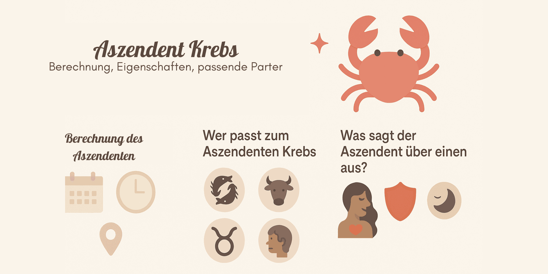 Aszendent Krebs: So beeinflusst er deine Ausstrahlung, Emotionstiefe & Liebesfähigkeit ♋️🌙❤️