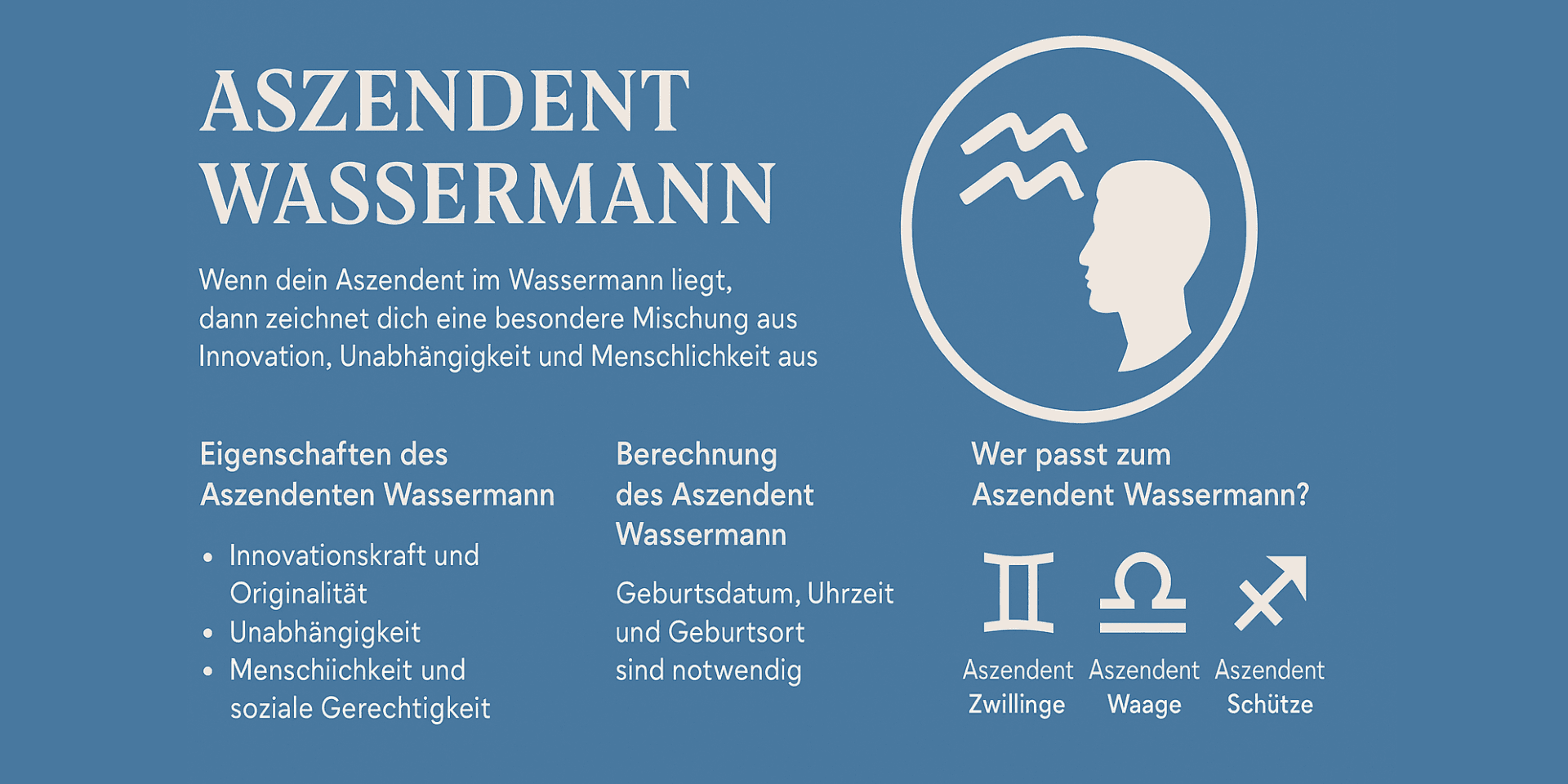 Aszendent Wassermann: So beeinflusst er deine Ausstrahlung, Freiheit & Liebesenergie ♒️💫