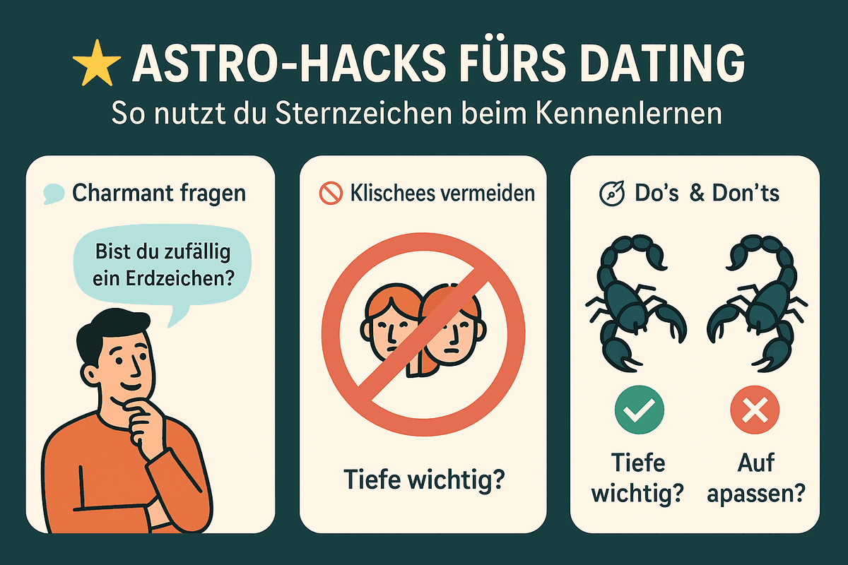 Astro-Hacks fürs Dating: So nutzt du Sternzeichen beim Kennenlernen