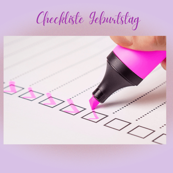 kostenlose Checkliste für Geburtstagspartys