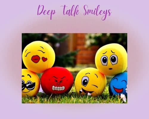 Smileys zum Thema Deep Talk, für Whatsapp und SMS