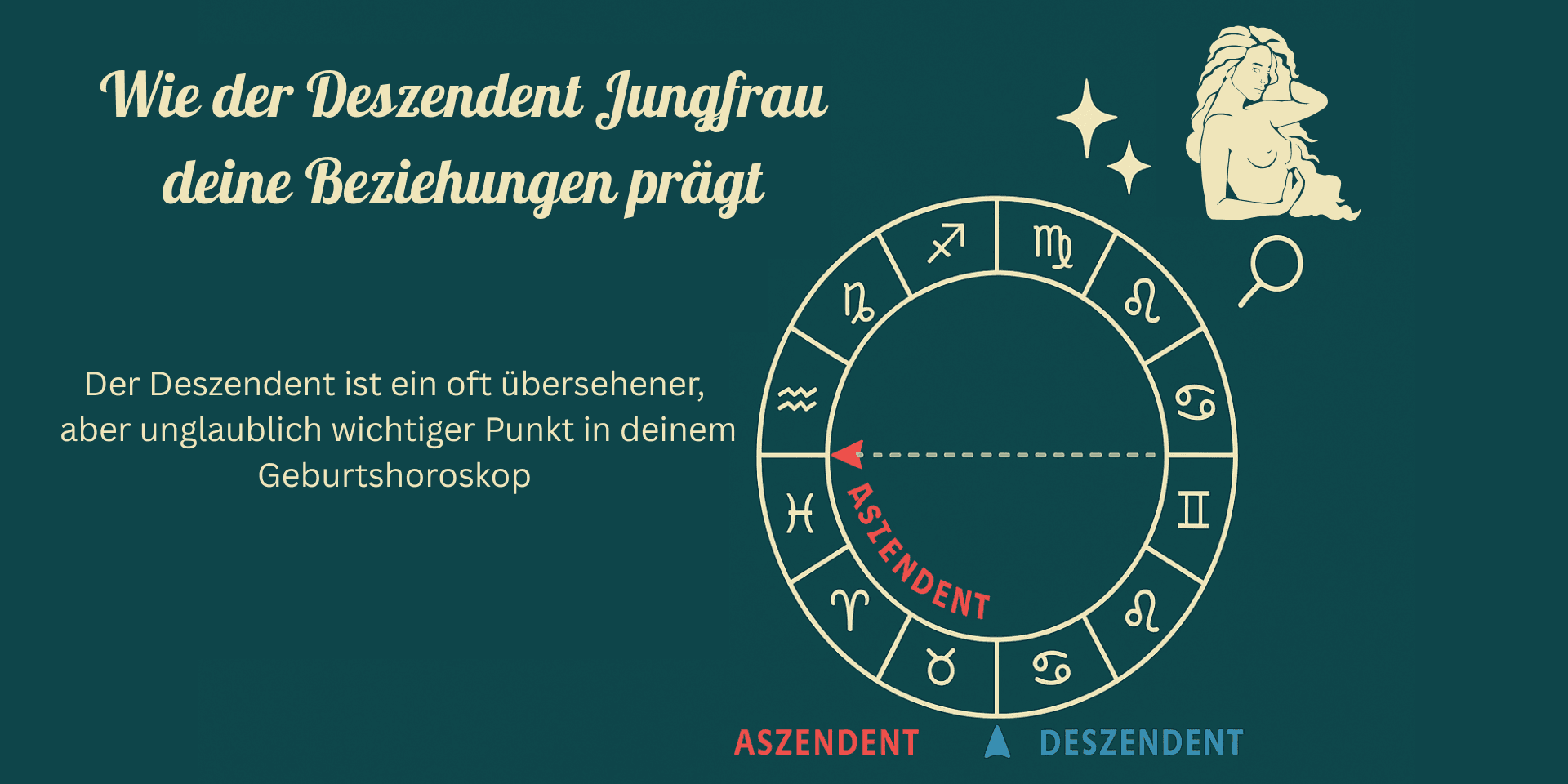 Deszendent Jungfrau: So beeinflusst er deine Beziehungen, Sehnsucht nach Struktur & Liebesdynamik ♍️🌿
