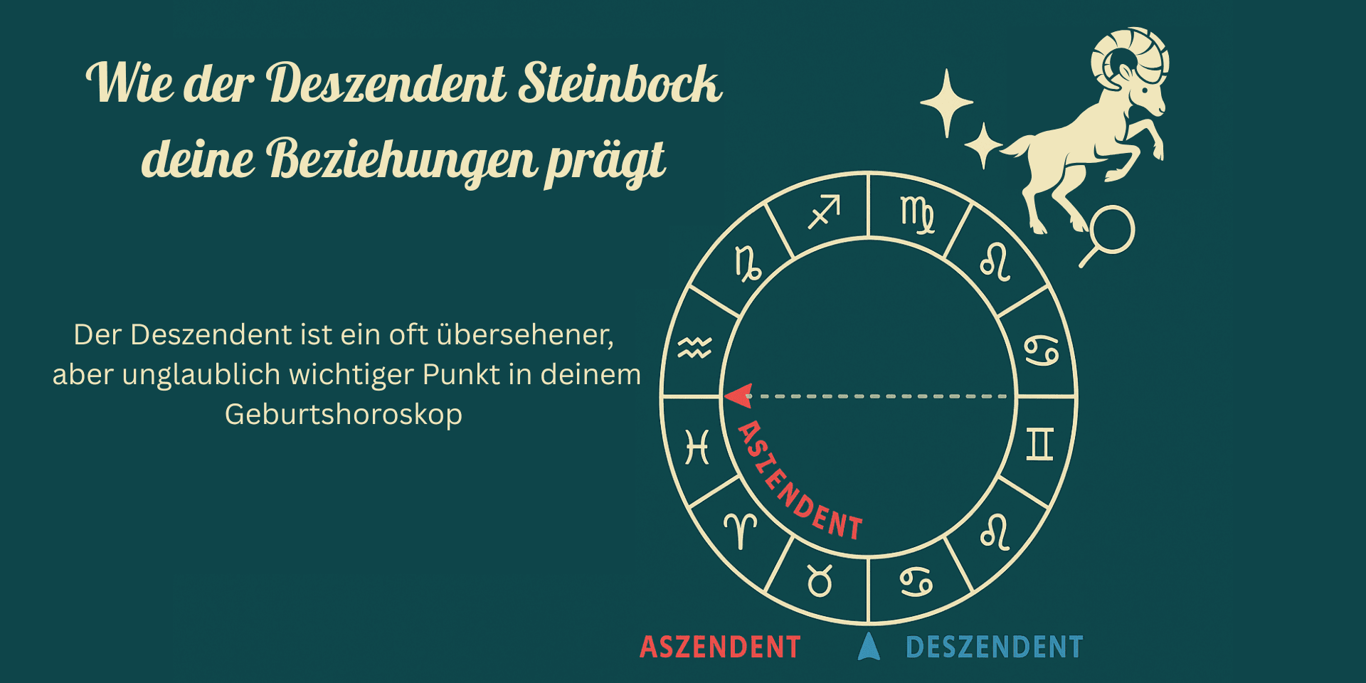 Deszendent Steinbock: So beeinflusst er deine Beziehungen, Sehnsucht nach Stabilität & Liebesdynamik ♑️✨