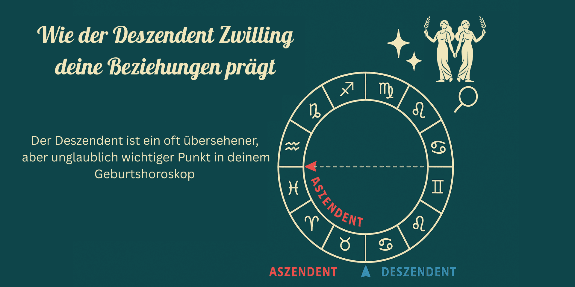 Deszendent Zwilling: So beeinflusst er deine Beziehungen, Kommunikation & Liebesdynamik ♊️💬