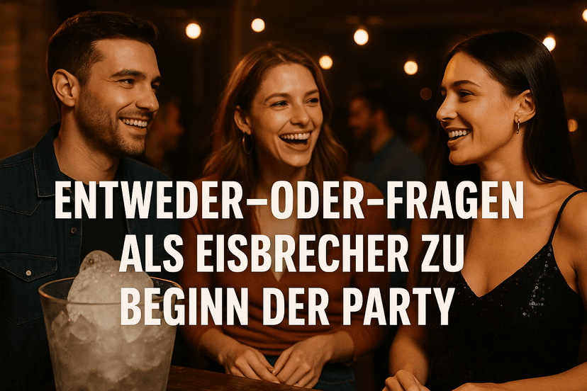Entweder-oder-Fragen als Eisbrecher zu Beginn der Party