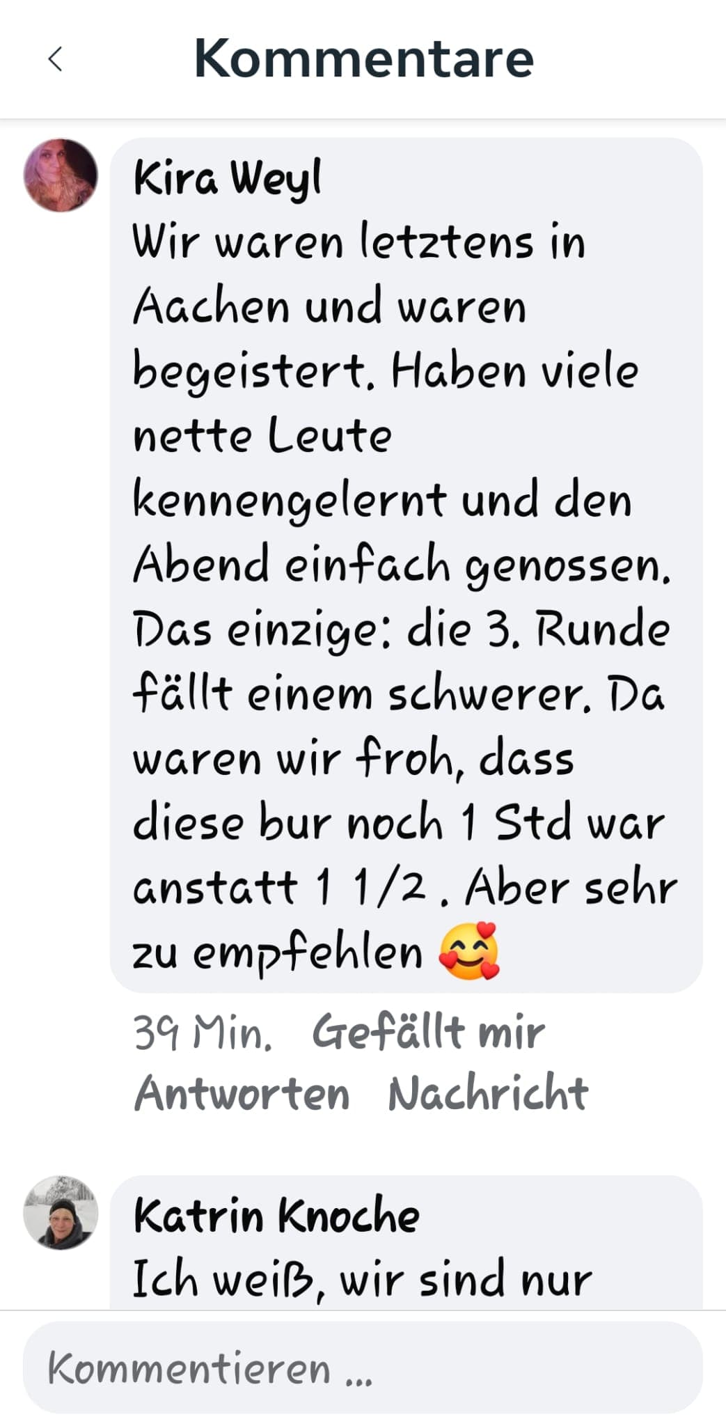Bewertung Face to Face Aachen