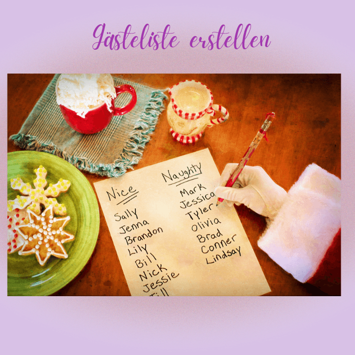 Tipps zum Erstellen deiner Gästeliste