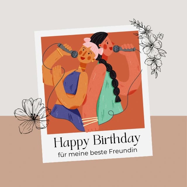 Geburtstagswünsche per Whatsapp zum kostenlosen Download als Bild für die beste Freundin