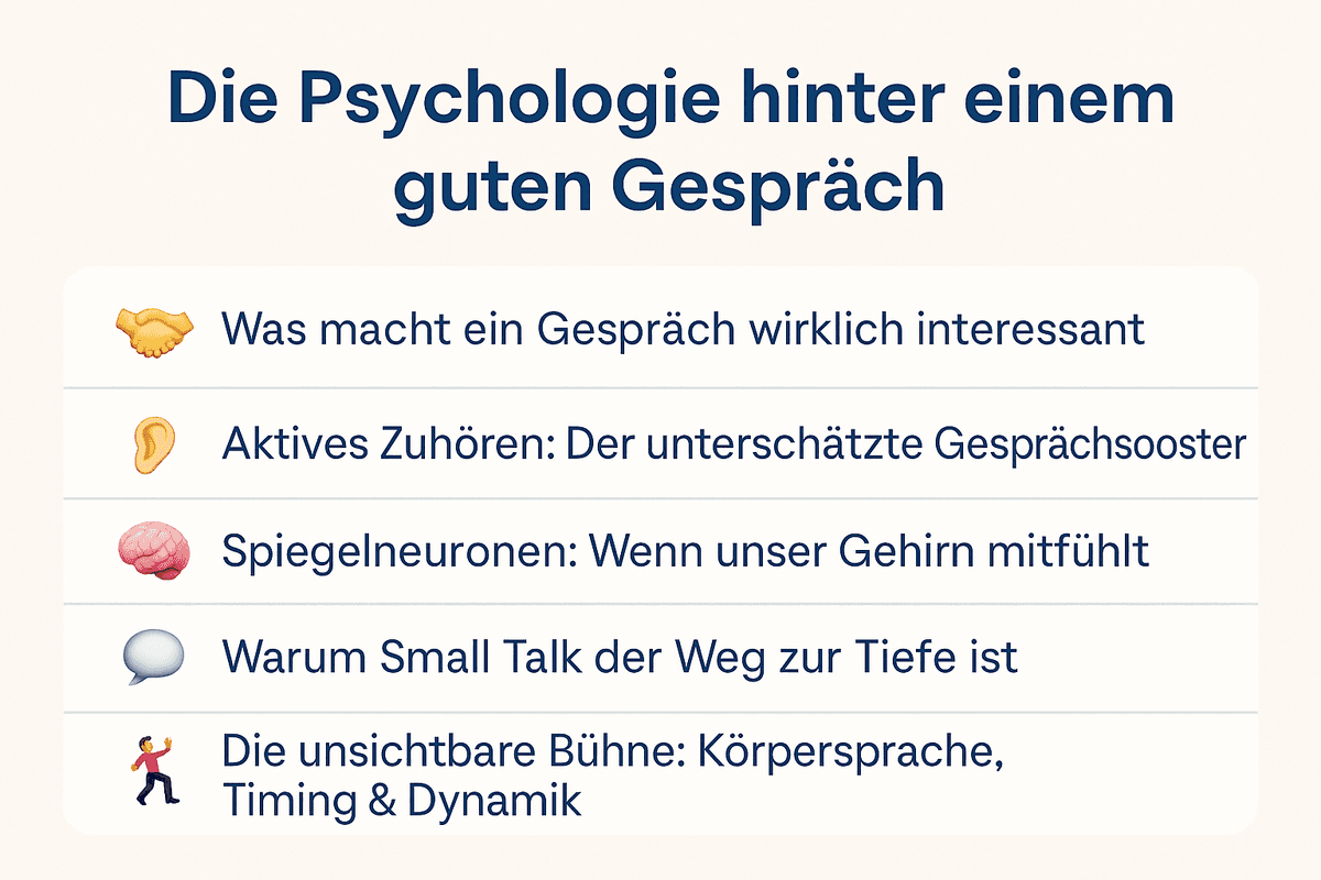 Die Psychologie hinter einem guten Gespräch