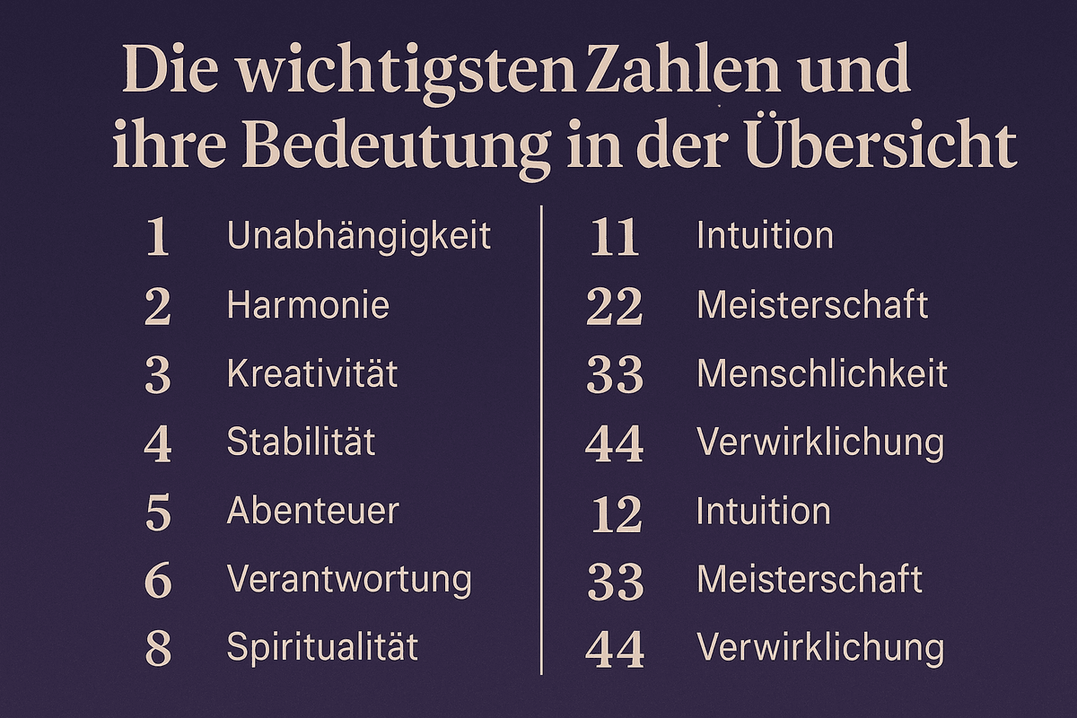 Die wichtigsten Zahlen und ihre Bedeutung in der Übersicht