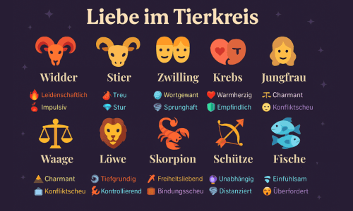 Liebe im Tierkreis – Was dein Sternzeichen über deine Beziehung verrät