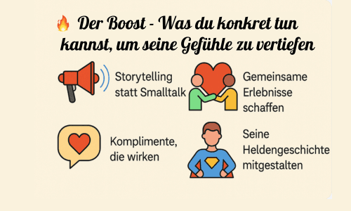 🔥 Der Boost: Was du konkret tun kannst, um seine Gefühle zu vertiefen