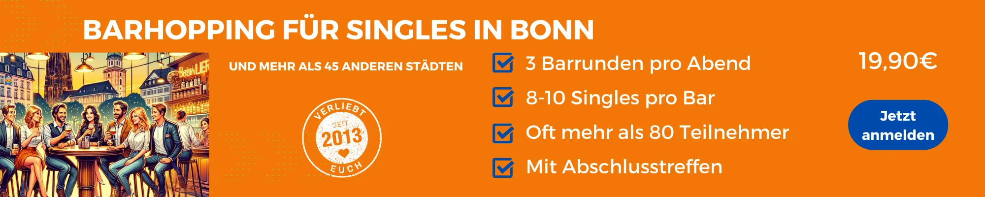 Face to Face Dating Bonn: Barhopping für Singles