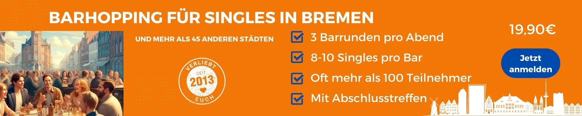 Face to Face Bremen: Barhopping für Singles in Bremen
