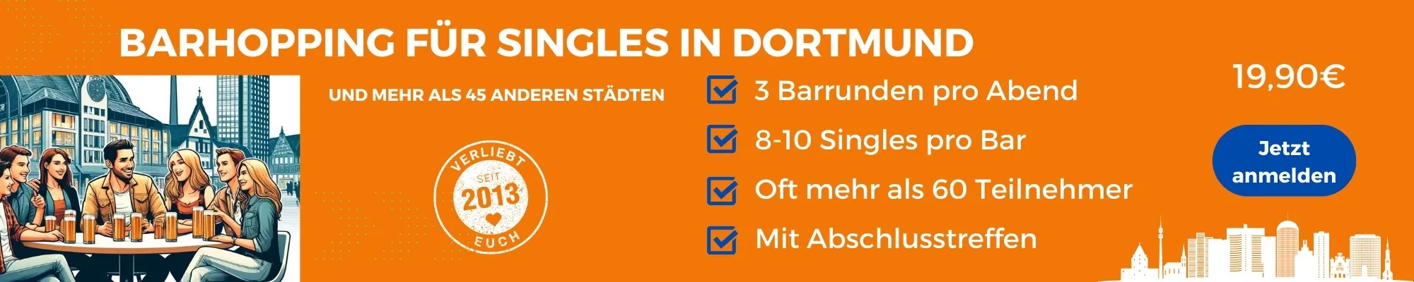 Face-to-Face-Dating-Dortmund: Barhopping für Singles in Dortmund