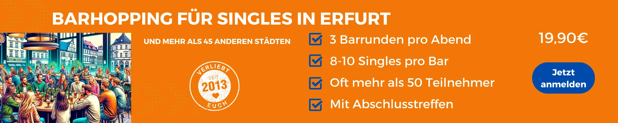 Face-to-Face-Dating-Erfurt: Barhopping für Singles in Erfurt