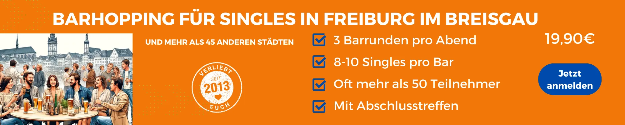 Face to Face Freiburg: Barhopping für Singles in Freiburg