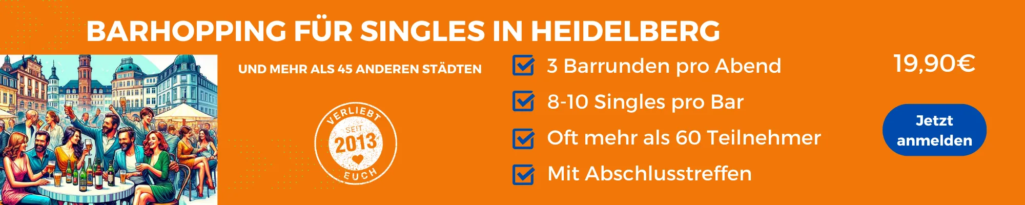 Face to Face Heidelberg: Barhopping für Singles in Heidelberg