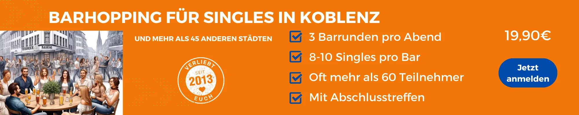 Face to Face Koblenz: Barhopping für Singles in Koblenz